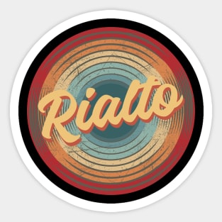 rialto vintage circle Sticker